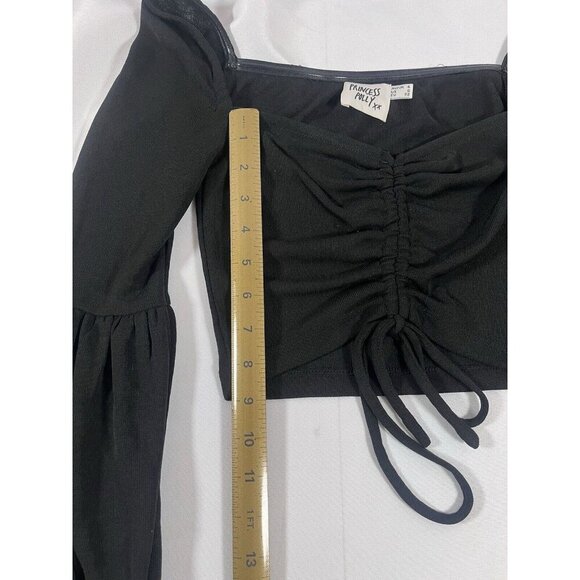 Princess Polly Women's Size 0 Jeppesen Crop Top Black - Picture 3 of 5